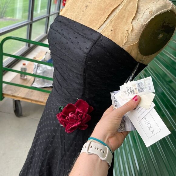 NWT Y2K Scott McClintock Strapless Black A-Line Fot and Flare Formal Dress - SZ - Picture 4 of 9